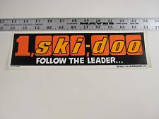 Vintage Bombardier 1, Ski-Doo Follow the Leader... Bumper Sticker  BIS picture