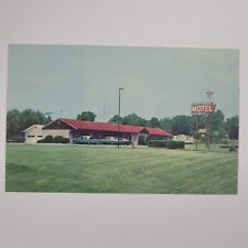 Pierceton Motel Classic Cars Sign Warsaw Indiana IN Vintage Chrome Postcard picture
