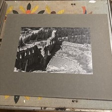 Odeion of Herodes Atticus Vintage Mounted Ancient Roman Architecture Photo Ruins picture