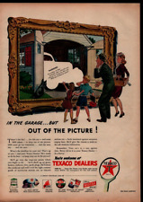 1945 Print Ad Texaco In the Garage but Out of the Picture Illustration Family picture