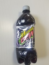 MOUNTAIN DEW PITCH BLACK 2004 Sealed Never Opened 20 oz Plastic Bottle NOS picture