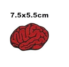 Brain Human Red Dress Transfer Iron Sew On Patch Biker Rocker Ton Up Boys N-596 picture