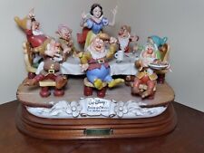 Snow White & Seven Dwarfs Dinner Scene Laurenz Capodimonte Disney Sculpture  picture