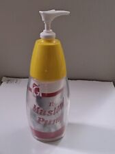 Gemco Ware Kitchen Mustard Pump Dispenser - USA Dishwasher Safe Vtg Yellow Lid  picture