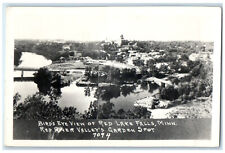 c1950's Red Lake Falls Minnesota MN Birdseye View of RPPC Photo Postcard picture