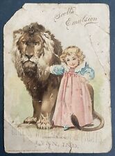 Victorian Trade Card Scott's Emulsion STRENGTH & BEAUTY Cod Liver Oil Lynn IN picture