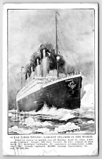 Postcard RMS Titanic Largest Steamer in the World August 1912 Postmark CuSh picture