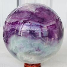 2780G Natural Fluorite ball Colorful Quartz Crystal Gemstone Healing picture