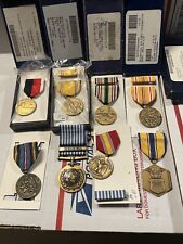 LOT OF 8 VINTAGE MILITARY MEDALS WWII KOREA picture