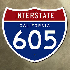 California interstate route 605 highway marker road sign Los Angeles 1961 21x18 picture