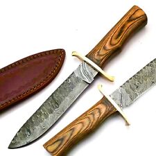 Custom Made Damascus Hunting Knife - Hand Forged Damascus Steel Blade DAM136 picture