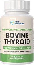 NEW Raw Desiccated Bovine Thyroid 300mg60CapsGrass-Fed Energy Metabolism Support picture