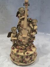 Vintage Heavenly Cherubs Heart Strings Musical Collectible Figurines Design Ltd picture