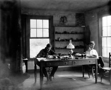 These gentleman geologists are hard at work their field office goi- Old Photo picture