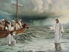 JESUS CHRIST WALKING ON WATER HIGH Quality Metal Fridge Magnet 3x4 7311 picture