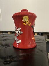Retro Warner Bros I Looney Tunes  Cookie Red Jar - Mint picture