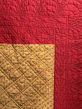 Beautiful Rare 19th C French 2 Sided Provençal Hand Made Cotton Quilt 1706 picture
