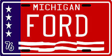FORD motor company 1976 Michigan metal License plate picture