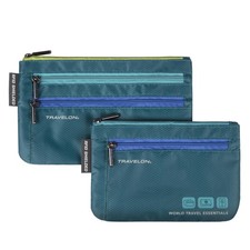 Travelon Travel Essentials Set of 2 Passport & Currency Organizers, Peacock Teal picture