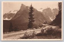 Postcard Moraine Lake Canada Mountain Dirt Road Antique Car Unposted RPPC picture