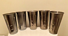 Vintage Lot of 5 Stainless Steel Hamilton Beach Milkshake Malt Mixer Cup picture
