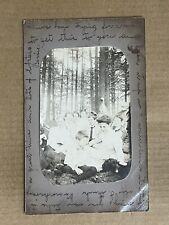 Postcard RPPC Needham MA Massachusetts Family Picnic Camping 1906 Real Photo picture