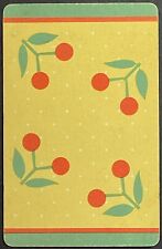 Cherries Vintage Single Swap Playing Card 9 Hearts picture