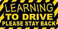 StickerTalk Learning To Drive Please Stay Back Sticker, 10 inches x 5 inches picture