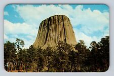 Devils Tower National Monument WY-Wyoming, Scenic View Vintage c1955 Postcard picture