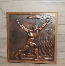 Vintage Hungarian copper wall hanging plaque Republic of Councils Monument picture