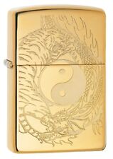 Zippo Tiger and Dragon Design High Polish Brass Windproof Lighter, 49024 picture