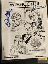 Wishcon III Program 1993 Star Trek Johnathan Harris Walter Koenig Signed picture