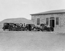 Cars in desert ca 1934 Historic Old Photograph picture