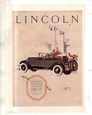 1925 Lincoln Club Roadster original ad from House & Garden Magazine  Very Rare picture