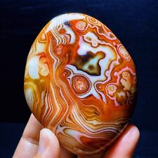 TOP 265G Natural Polished Silk Banded Agate Lace Agate Crystal Madagascar L1782 picture