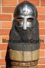 HALLOWEEN ,viking vendal helmet sca larp chainmail helmet,steel helmet 14 gauge  picture