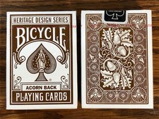 Bicycle Acorn Back (brown) Heritage Design Series playing cards picture