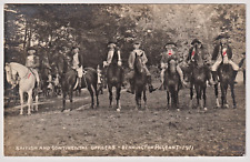 RPPC British & Continental Officers on Horses Bennington, Vermont Pageant 1911 picture