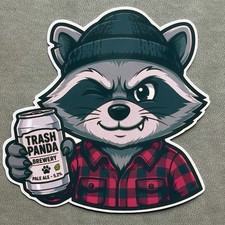 Trash Panda Brewing Company STICKER Decal Micro Beer 3” Raccoon Country picture