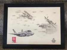 raf 100 - marshy  superb print of  various aircraft including spitfires picture