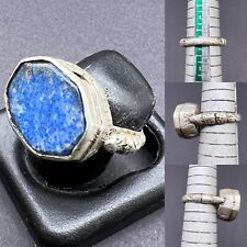 Ethnic Old Rare Ancient Turkman Jewelries Natural Lapis Lazuli’s Stone Ring picture