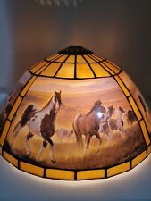 Wild Horse/Stallions stained glass table lamp Shade Only Tiffany Style  picture