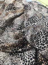3.50 Yards Leopard Print Sheer Flowing Clothing apparel Fabric 44 Wide picture