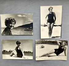 1957-59 Original Soviet Vintage Photo Picture Bikini Woman Set of 4 picture
