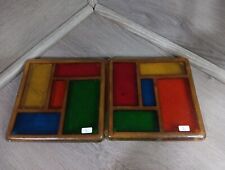Vntg Mondrian Style Lucite cooking square Trivet Mod Multi Color  Rare Find picture