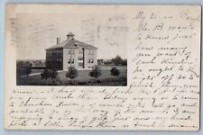 Webster City Iowa IA Postcard RPPC Photo School Building 1907 Posted Antique picture