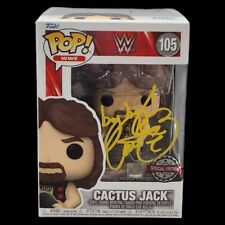 Cactus Jack Funko Pop #105 Special Edition Signed By Mick Foley PSA COA  WWE  picture