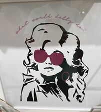 What Would Dolly Do Picture, White Frame Pink Glitter Like Glasses, Dolly Parton picture