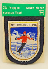 Vintage Ski Patch ~Austria St. Johann I. PG Skiing. Gold Accents picture