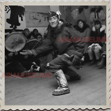 50s UTQIAGVIK NORTH SLOPE BARROW ALASKA ARCTIC MAN DANCE VINTAGE USA Photo 11007 picture